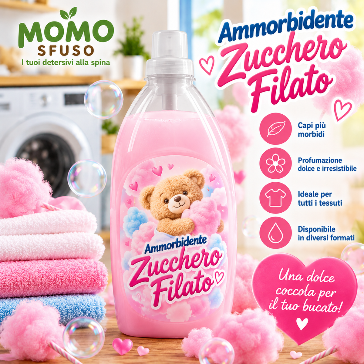 ammorbidente zucchero filato